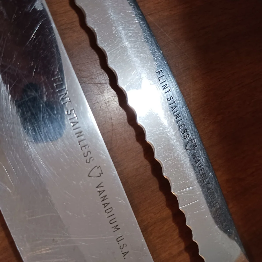 Flint Vanadium knives Kitchen Stainless Steel Knife Pair Lot of 2